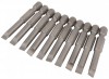 DRAPER EXPERT BAG OF 10 5.5MM PLAIN SLOT X 50MM X 1/4\" HEXAGON SHOT BLAST SCREWDRIVER BITS