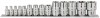1/4, 3/8, 1/2\" Sq. Dr. Draper TX-STAR® Socket Set (14 Piece)