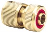 Brass Hose Connector with Water Stop (1/2\")