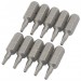 DRAPER EXPERT BAG OF 10 T8 TORX SECURITY X 26MM X 1/4\" HEXAGON SHOT BLAST SCREWDRIVER BITS