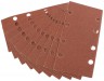 90 x 187MM 80 GRIT ALUMINIUM OXIDE SANDING SHEETS PACK OF 10