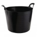 Multi-Purpose Flexible Bucket, 42L Capacity, Black