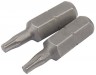 DRAPER EXPERT 2 X T10 TORX X 26MM X 1/4\" HEXAGON SHOT BLAST SCREWDRIVER BITS