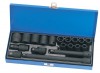 DRAPER EXPERT 19 PIECE 1/2\" SQUARE DRIVE HI-TORQ METRIC IMPACT SOCKET SET AND ACCESSORIES