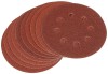 PACK OF 10 125MM 80 GRIT HOOK AND LOOP SANDING DISCS