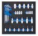 Screwdriver Insert Bits and Draper TX-STAR® Keys in 1/2 Drawer EVA Insert Tray (35 Piece)