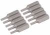 3mm 1/4\" Hex. Plain Slot Insert Bit 25mm Long x 10