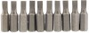 4.5mm 1/4\" Hex. Plain Slot Insert Bit 25mm Long x 10