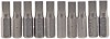 5.5mm 1/4\" Hex. Plain Slot Insert Bit 25mm Long x 10
