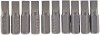 6mm 1/4\" Hex. Plain Slot Insert Bit 25mm Long x 10