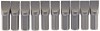 8mm 1/4\" Hex. Plain Slot Insert Bit 25mm Long x 10