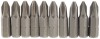 No.2 1/4\" Hex. Cross Slot Insert Bit 25mm Long x 10