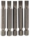 6mm 1/4\" Hex. Plain Slot Insert Bit 50mm Long x 5