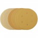 Gold Sanding Discs with Hook & Loop, 150mm, Assorted Grit - 120G, 180G, 240G, 320G, 400G (Pack of 10)
