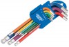 Metric Coloured Hexagon and Ball End Key Set (9 Piece)
