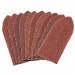 Pack of Ten 60 Grit Hook and Loop Aluminium Oxide Sanding Sheets (32 x 92mm)