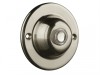 Byron Illuminated Wired Bell Push Surface Mounted Brushed Nickel