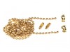 Faithfull Brass Ball Chain Kit 1m Polish- Brass