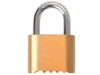 Faithfull brass combination padlock 50mm