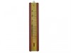 Faithfull Thermometer Wall Mahogany Brass 200mm