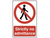 Scan Strictly No Admittance - PVC (200 x 300mm)