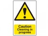 Scan Caution Cleaning In Progress - PVC (200 x 300mm)