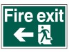 Scan Fire Exit Running Man Arrow Left - PVC (300 x 200mm)