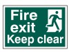 Scan Fire Exit Keep Clear - PVC (300 x 200mm)