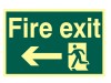 Scan Fire Exit Running Man Arrow Left - Pho (300 x 200mm)