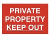 Scan Private Property Keep Out - PVC (300 x 200mm)