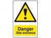 Scan Danger Site Entrance - PVC (400 x 600mm)