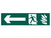 Scan Running Man Arrow Left - PVC (200 x 50mm)