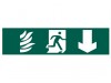 Scan Running Man Arrow Down - PVC (200 x 50mm)